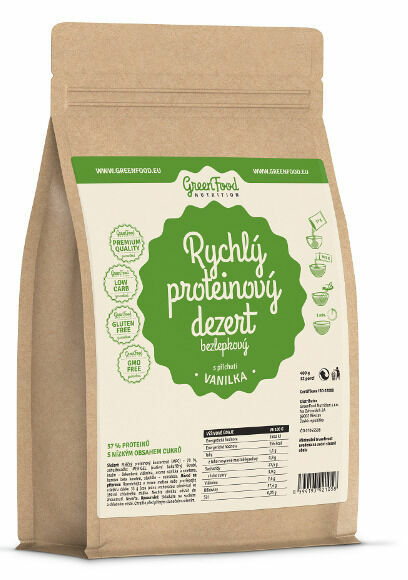 GreenFood Nutrition Rychlý proteinový dezert vanilka 400g porovnat ceny