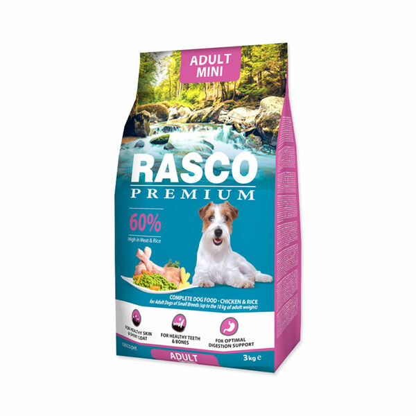 Rasco Premium Adult Mini Kuře s rýží granule 3 kg porovnat ceny