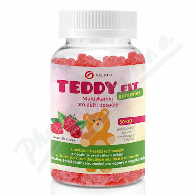 Teddyfit Gummies S Malinovou Příchutí 50+10ks porovnat ceny