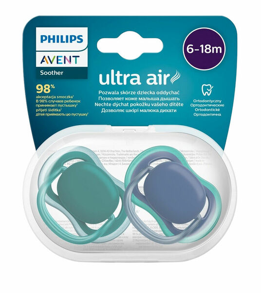 Philips Avent Šidítko Ultra air neutral 6-18m chlapec modrá 2 ks porovnat ceny