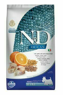 N&d Ocean Dog Lg Adult Mini Codfish & Orange 2,5kg porovnat ceny
