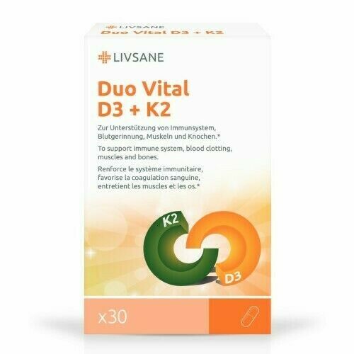 LIVSANE Vitamin D3 + K2 na vitalitu kapsle 30ks porovnat ceny