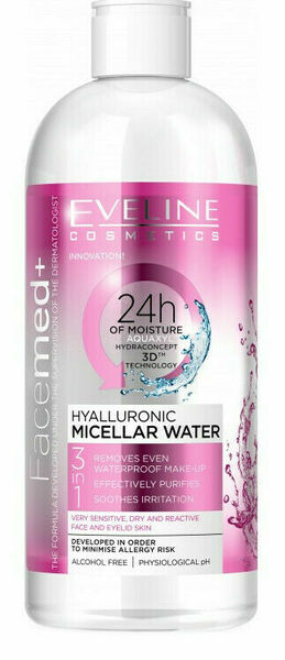 Eveline Cosmetics  Eveline FaceMed+ - Hyaluronová micelární voda 3v1 400ml porovnat ceny