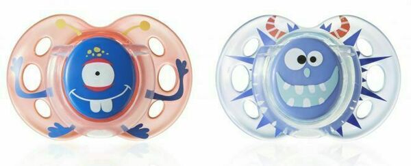 Tommee Tippee Šidítko C2N silikon Fun Boy 18-36m 2ks porovnat ceny