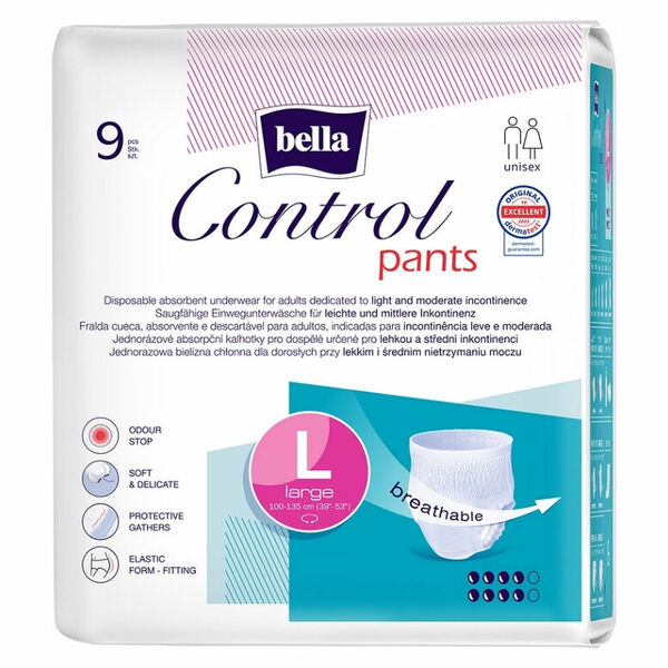 BELLA Control pants absorpční kalhotky L 9 kusů porovnat ceny