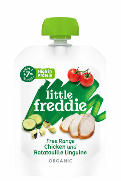 Little Freddie Linguine s kuřecím masem z volného chovu a ratatouille 130g porovnat ceny