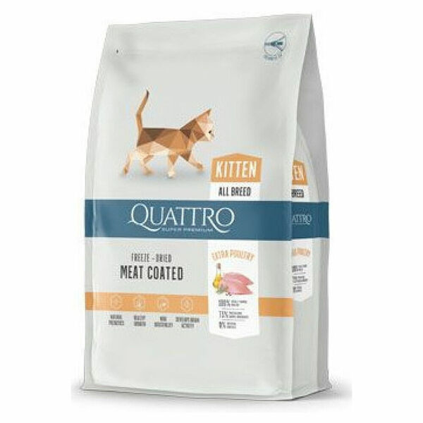 QUATTRO Dry Premium all Breed Kitten drůbež granule pro koťata 1,5 kg porovnat ceny