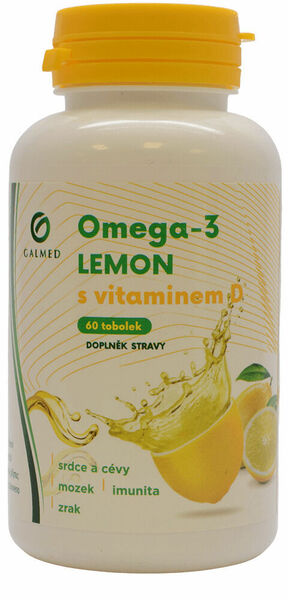 Omega-3 LEMON rybí olej s vit.D tob.60 Galmed porovnat ceny