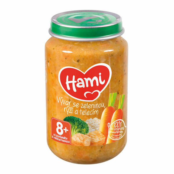 Hami Příkrm masozeleninový vývar se zeleninou, rýží a telecím 8+, 200 g porovnat ceny