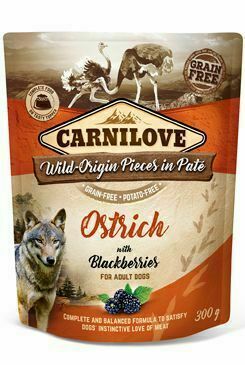 Carnilove Dog Pouch Paté Ostrich & Blackberries 300g porovnat ceny