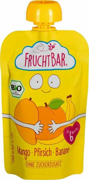 Fruchtbar BIO Ovocná kapsička s banánem, broskví a mangem 100 g porovnat ceny