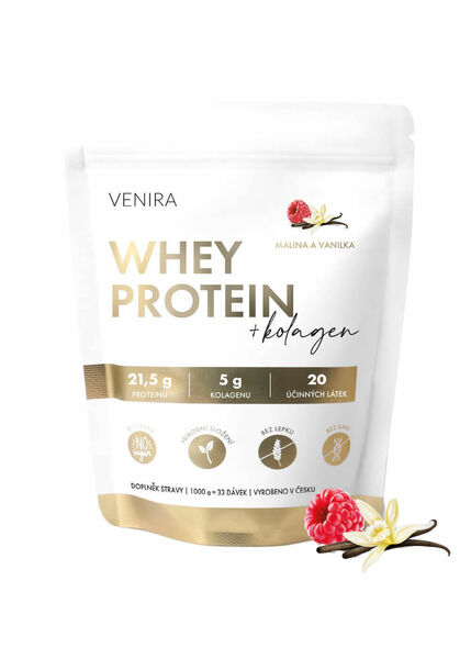 Venira whey protein jahoda a malina 1000 g porovnat ceny