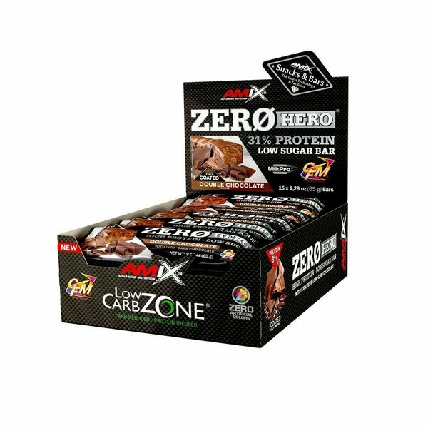 Amix Zero Hero 31% Protein Bar, Double Chocolate, 15x65g porovnat ceny
