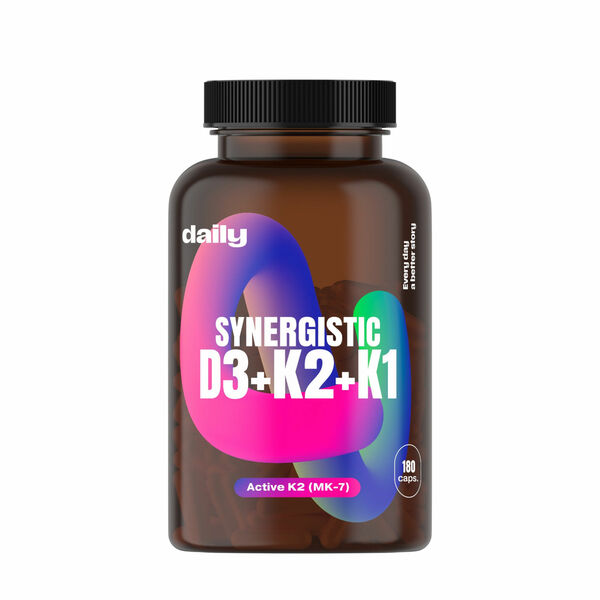 DAILY Synergistic D3 + K2 + K1 180 kapslí porovnat ceny