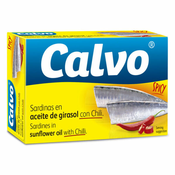 CALVO Sardinky ve slunečnicovém oleji s chilli 120 g porovnat ceny