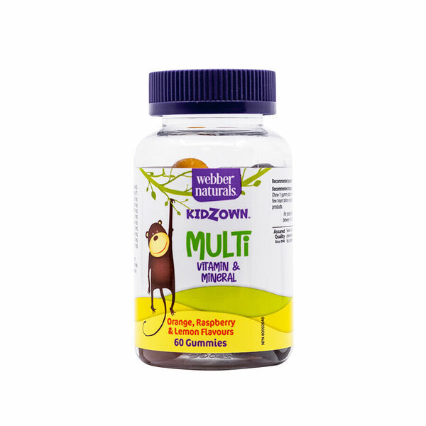 Webber Naturals Kidzown Multivitamin & mineral 60 tablet porovnat ceny
