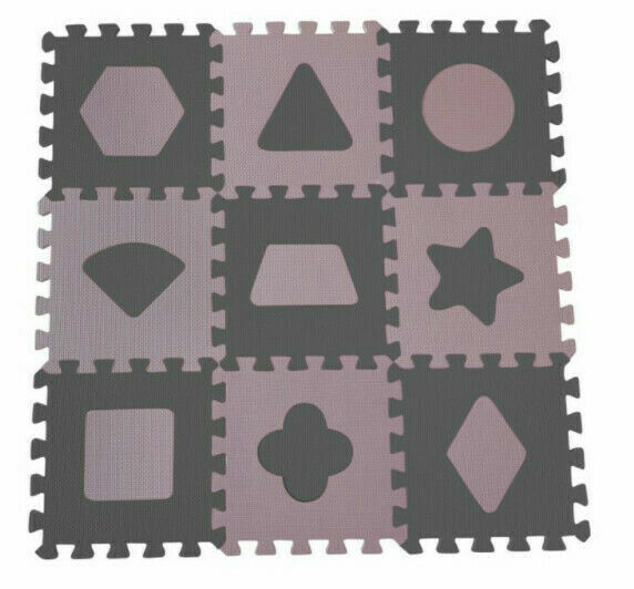 Baby Dan  II. jakost Pěnová hrací podložka puzzle Geometrické tvary, Rose 90x90 cm porovnat ceny