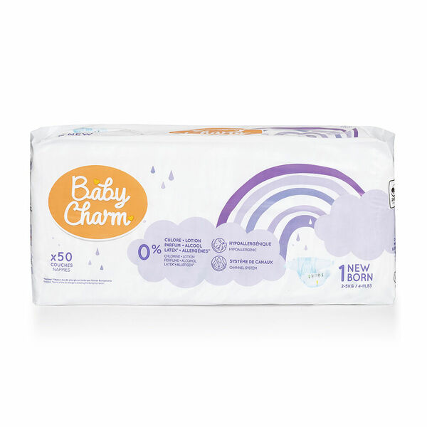 BABY CHARM Super Dry Flex Newborn vel. 1 pleny 2-5 kg 50 ks porovnat ceny