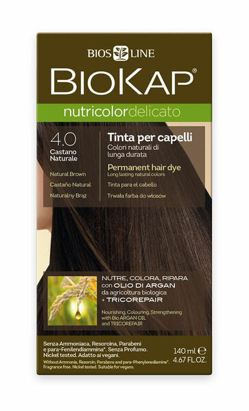 BIOKAP Nutricolor Delicato 4.0 Hnědá přirozená barva na vlasy 140 ml porovnat ceny