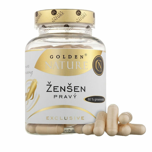 Golden Nature Exclusive Ženšen pravý, 80% ginsenosidů 100 kapslí porovnat ceny