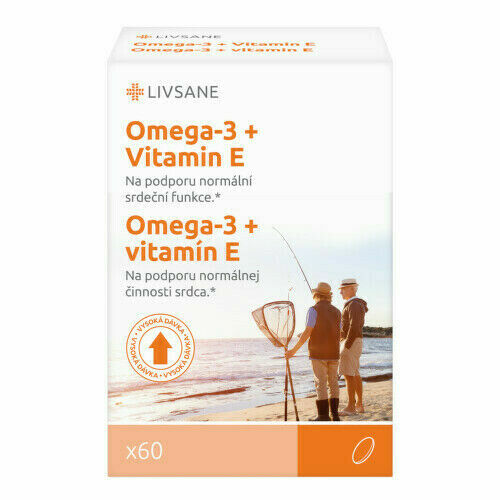 Livsane Omega 3 + Vitamin E Vysoká Dávka 60ks porovnat ceny