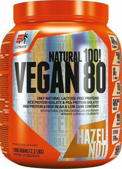 Extrifit Vegan 80 lískový oříšek 1000g porovnat ceny