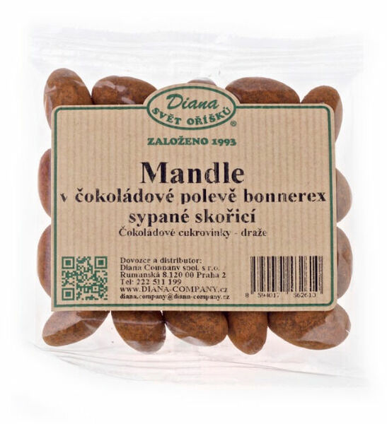 Diana Company Mandle v čokoládové polevě bonnerex sypané skořicí 100g porovnat ceny