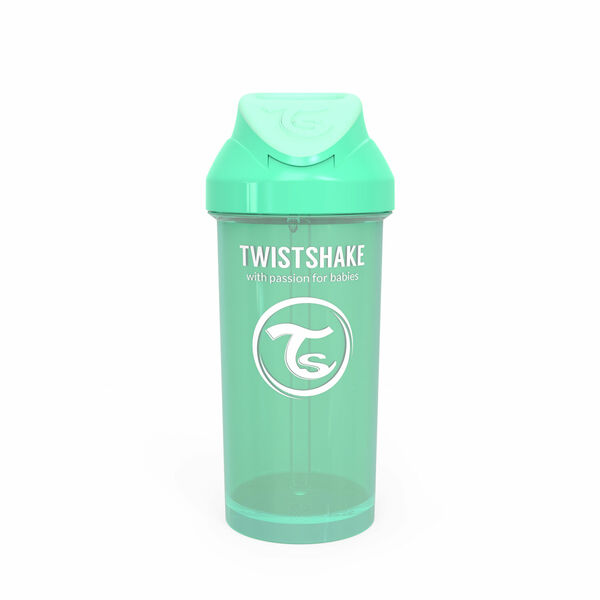 Twistshake netekoucí lahev s brčkem pastelově zelená 6+m 360ml porovnat ceny
