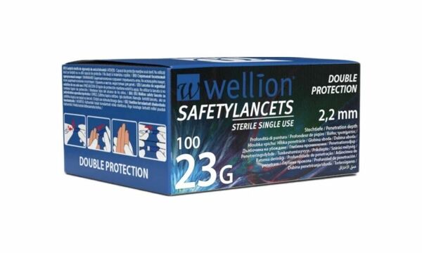 Wellion Safety Lancets 23G jehly jednorázové 100 ks porovnání ceny