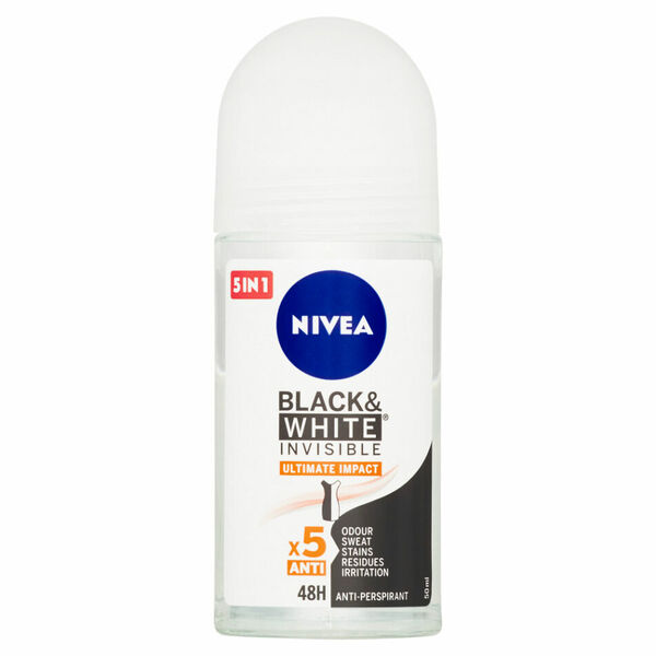 NIVEA Black&White Invisible Ultimate Impact Kuličkový antiperspirant 50 ml porovnat ceny