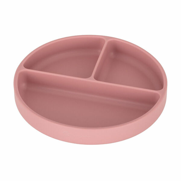 Petite&Mars Talířek silikonový dělící kulatý Dusty Rose 6m+ porovnat ceny