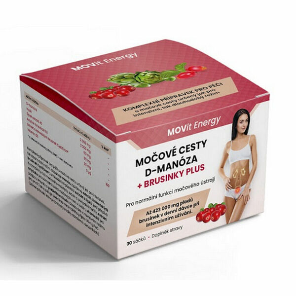 MOVIT ENERGY Močové cesty D-Manóza + Brusinky plus 30 sáčků porovnat ceny