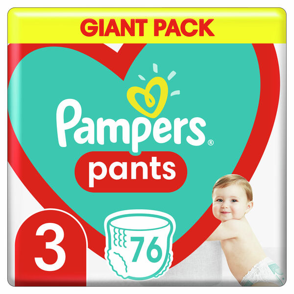 Pampers Plenkové Kalhotky Pants velikost 3 76ks porovnat ceny