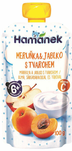 Hamánek Kapsička Meruňka a jablko s tvarohem 100g porovnat ceny