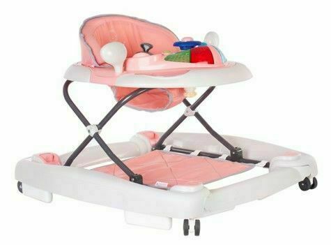 Sun baby Dětské chodítko a houpačka Car - Pink grey porovnat ceny