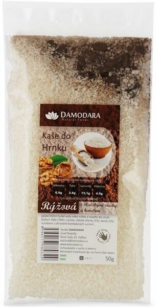 Damodara Instantní kaše rýžová s vlašskými ořechy a karobem 50g porovnat ceny
