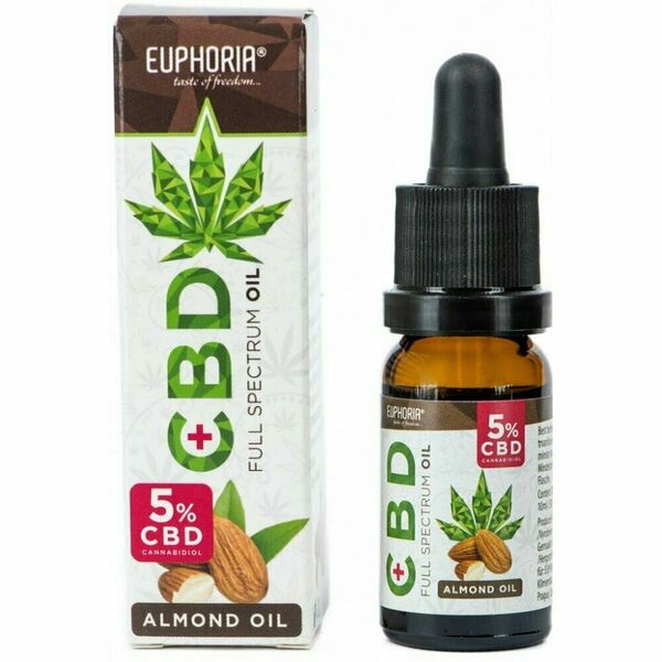 Euphoria CBD Mandlový Olej 5% 10ml porovnat ceny