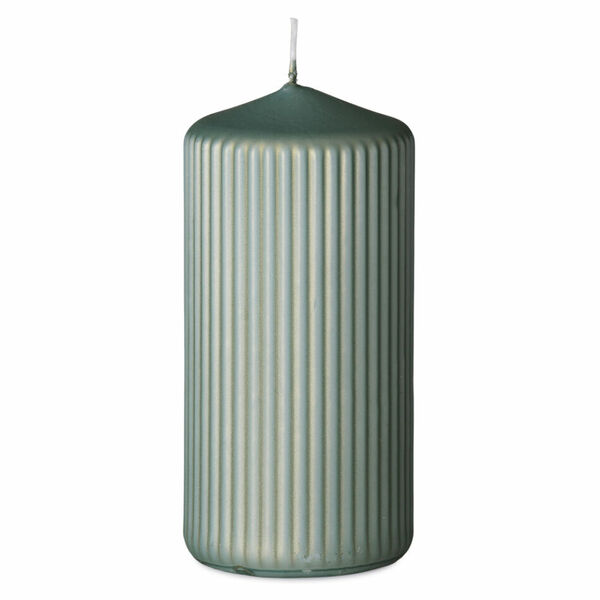 Z-TRADE Svíčka rýhovaná válec 65 x 140 mm Metal mat tm. Zelená 1 kus porovnat ceny