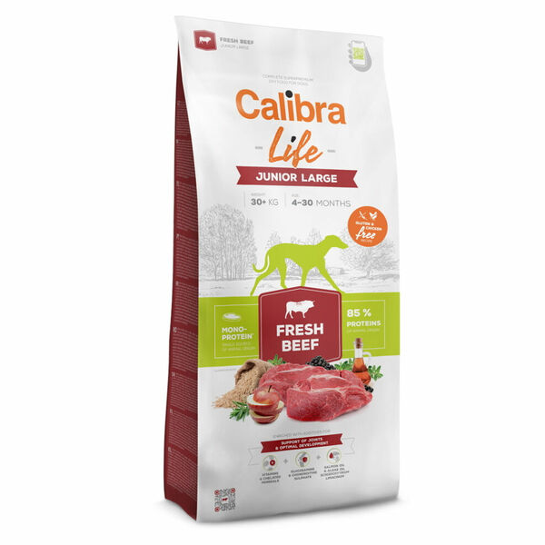 CALIBRA Life Fresh Beef Junior Large granule pro psy 1 ks, Hmotnost balení: 12 kg porovnat ceny