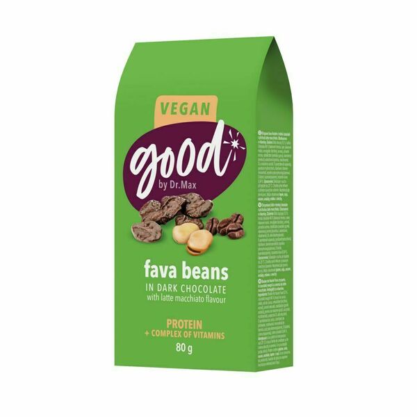 Dr. Max Protein Snack Fava Beans fazole v hořké čokoládě 80 g porovnat ceny