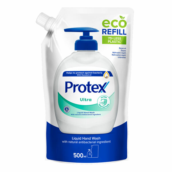 Protex Ultra tekuté mýdlo s přirozenou antibakteriální ochranou náhradní náplň 500 ml porovnat ceny