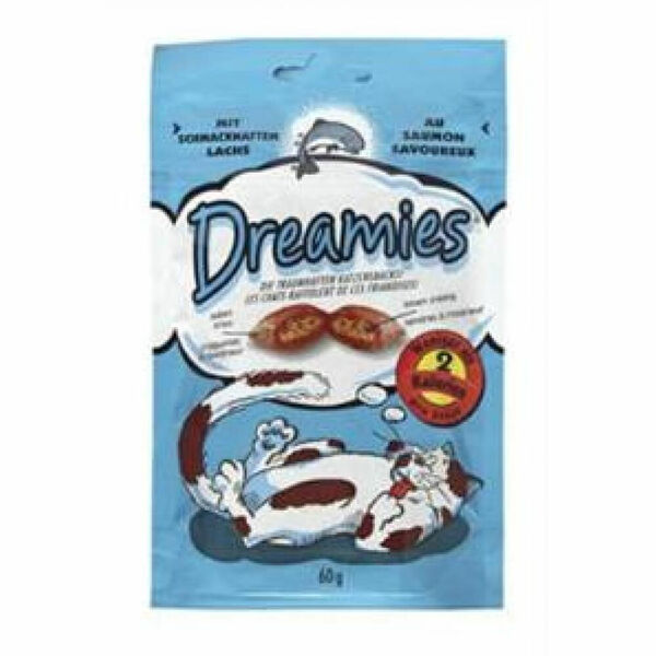 Dreamies kočka pochoutka s lososem 60 g porovnat ceny