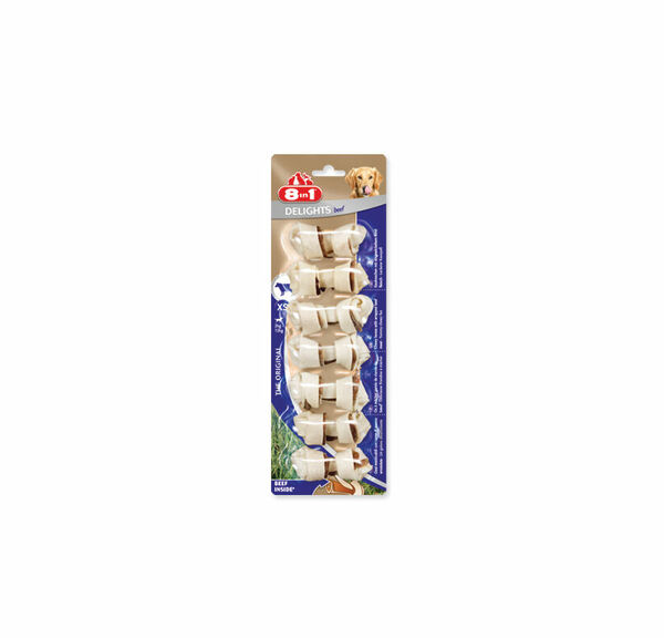 8in1 Delights kost žvýkací hovězí XS 7 ks porovnat ceny