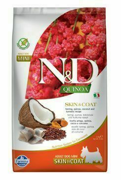 N&d Quinoa Dog Skin & Coat Herring &coconut Mini 800g porovnat ceny