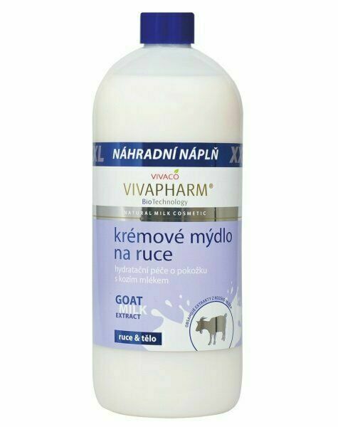VivaPharm Mýdlo na ruce s kozím mlékem, náhradní náplň 1 l porovnat ceny