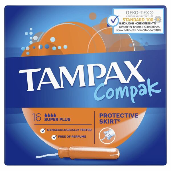 Tampax Compak Super Tampóny s aplikátorem 16ks porovnat ceny