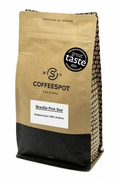 Coffeespot Brazílie Pink Star Scr. 19 zrnková káva 500 g porovnat ceny