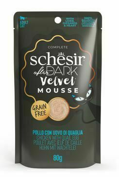 Schesir Cat Kapsa After Dark Velv.mousse Kuře/vejce80g porovnat ceny