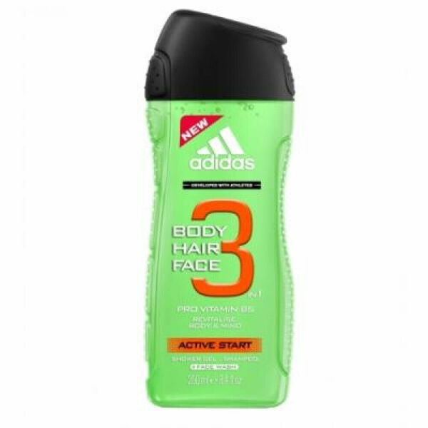Adidas 3in1 Active Start Sprchový gel 250ml porovnat ceny