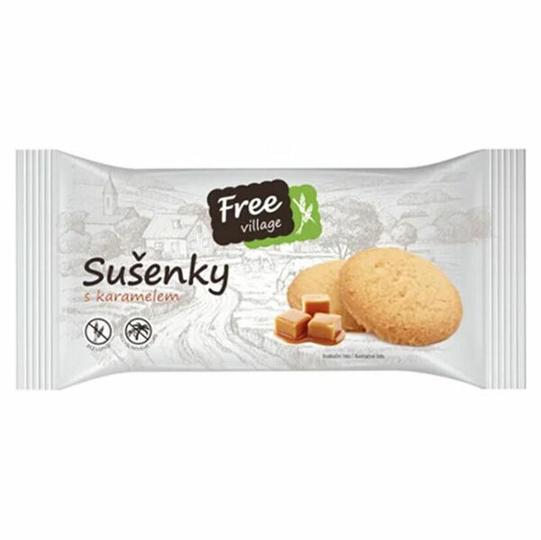FREEVILLAGE Sušenky s karamelem bez lepku 90 g porovnat ceny